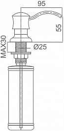 Milacio Дозатор для моющих средств Castellon MC.930.CR хром – фотография-2